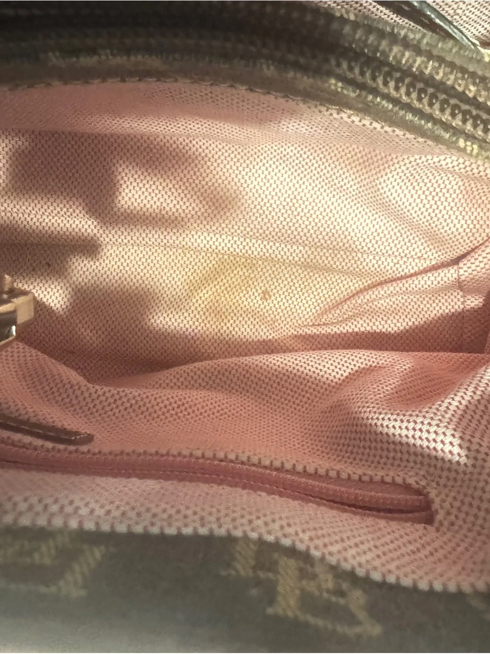 Dooney & Bourke Vintage Brown Monogram Jacquard Leather Satchel - Picture 5 of 11